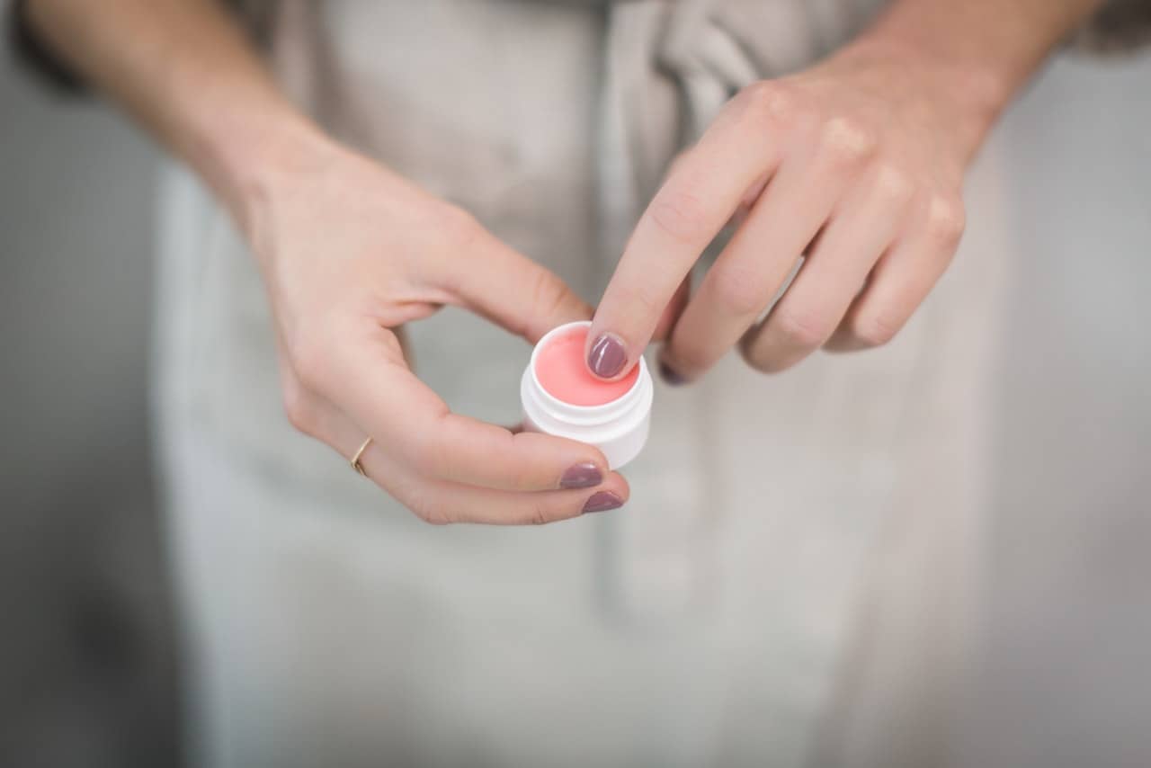 petroleum jelly on cracked lips