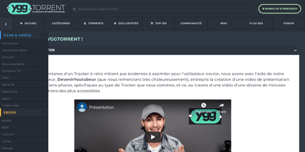 YGGTorrent - cpasbien alternatives